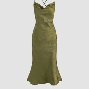 Elegant Floral Pattern Midi Dress